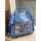 ball chain Tower embroidery bag, large-capacity single-shoulder crossbody bag, shopping bag, class commuting tote bag
