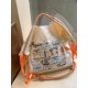 ball chain Tower embroidery bag, large-capacity single-shoulder crossbody bag, shopping bag, class commuting tote bag