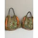 Ball Chain floral embroidery shopping bag, single-room tote bag, large-capacity crossbody bag, versatile commuter woman