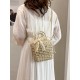 Summer new seaside vacation fashionable and versatile small square bag, simple straw woven bucket bag, single-shoulder crossbody bag
