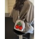 Large-capacity commuter cherry embroidery bag, women's bag, summer new single-shoulder crossbody phone bag, fashionable and versatile bucket bag