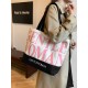 Thai Gentle Woman letter-printed canvas bag 2025 New large-capacity commuter tote bag trend