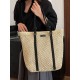 The 2025 summer new minimalist and versatile tote bag, a large-capacity single-shoulder bag for vacation and travel, and a fashionable straw woven bag The 2025 summer new minimalist and versatile tote bag, a large-capacity single-shoulder bag for vacation and travel, and a fashionable straw woven bag