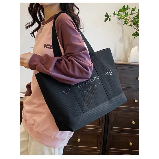 Retro Korean letter-printed tote bag, summer women's single-shoulder bag, large-capacity, high-quality commuting bag Retro Korean letter-printed tote bag, summer women's single-shoulder bag, large-capacity, high-quality commuting bag