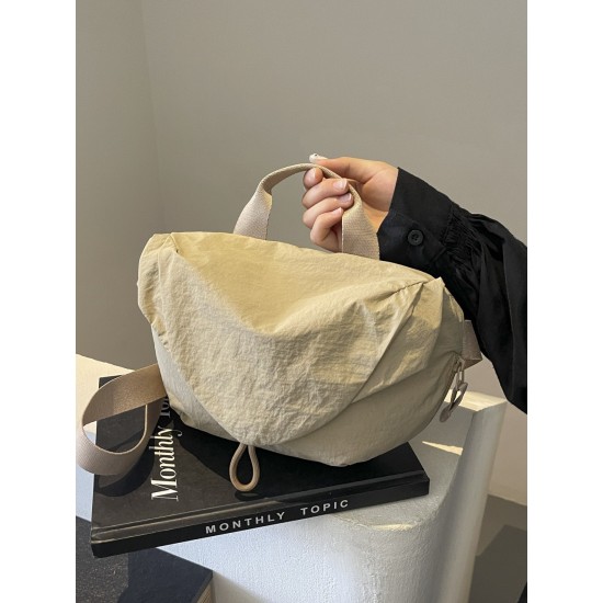 New LU family lightweight nylon waterproof single-shoulder crossbody bag, fitness waist bag, casual portable dumpling bag and women's bag