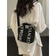 Gentle Woman hand-held canvas bag 2025 New single-shoulder crossbody letter print color-blocking mobile phone bag